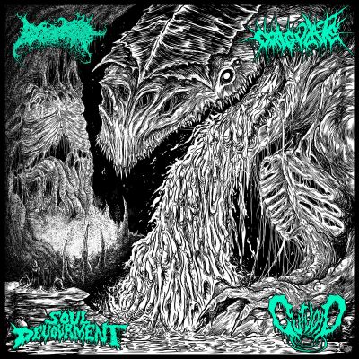 Blood Spore / Gutvoid / Coagulate / Soul Devourment - Four Dimensions of Auditory Terror Split